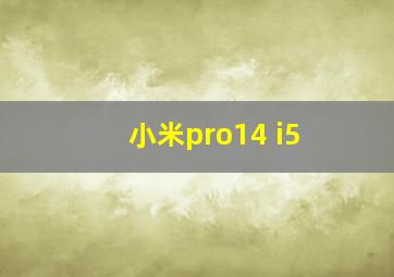 小米pro14 i5